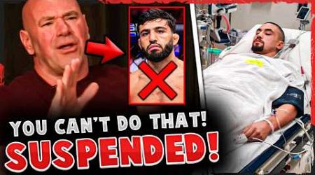 BREAKING: Arman Tsarukyan SUSPENDED from UFC + FINED! Robert Whittaker had EMERGENCY SURGERY!