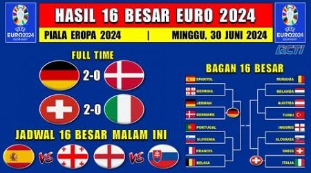 Hasil Piala Eropa 2024 Tadi Malam - JERMAN vs DENMARK - SWISS vs ITALIA - 16 Besar EURO 2024