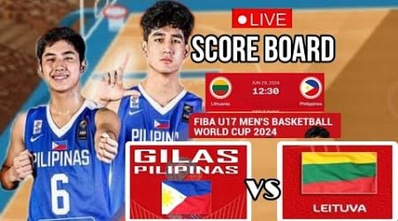 GILAS PILIPINAS VS LITHUANIA FIBA U17 WORLDCUP 2024 Live scoreboard today june 28, 2024