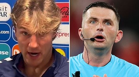 Denmark star Andersen blasts 'BRAIN DEAD' Michael Oliver over 'one of worst refereeing performances' after Germany loss