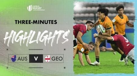 Australia are off to a flier | Australia v Georgia Match Highlights | World Rugby U20 Championship