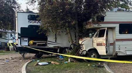 Mountie, civilians injured after man hijacks, crashes occupied RV in Lloydminster campground: RCMP