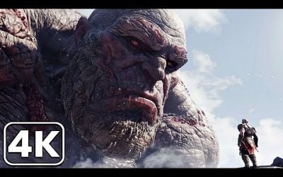 Kratos Vs Ancient TITAN Fight Scene - God of War (PS5) 4K 60FPS