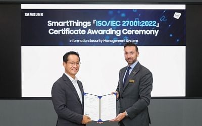 Samsung Electronics Receives ISO 27001 Certification for Its SmartThings Platform