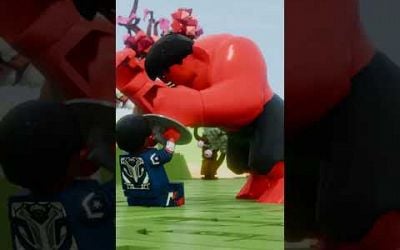 Red Hulk vs Captain America LEGO short animation