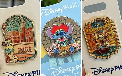 New Mickey Mouse Italy and Stitch Pirate Pins Available at Walt Disney World