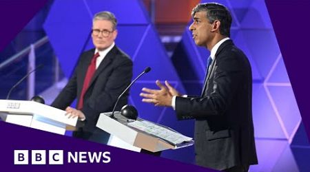 UK general election: Sunak and Starmer clash over borders, tax and gender in TV debate | BBC News