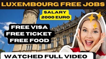 Free Luxembourg jobs 2024 | Luxembourg free jobs Cleaners Warehouse | Jobs in Luxembourg 2024