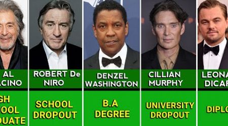 Educational Qualification Of Famous Hollywood Actors
