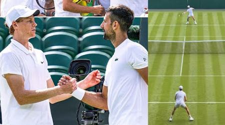 Djokovic vs Sinner Practice Set Highlights - Wimbledon 2024