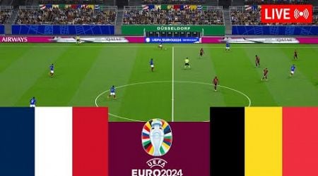 [LIVE] France vs Belgium. 2024 UEFA Euro Cup Full Match - Video game simulation pes 21