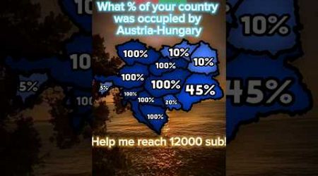 What % of your country was occupied by Austria-Hungary #mapping