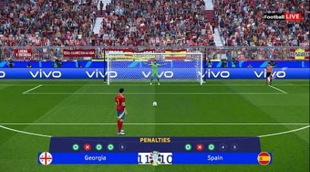 Spain vs Georgia - Penalty Shootout | UEFA Euro 2024 - Round of 16 | eFootball PES Gameplay