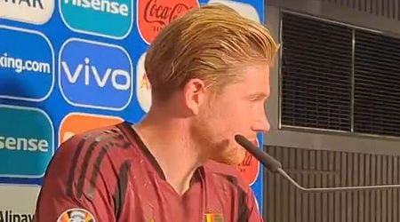 Watch Kevin De Bruyne STORM OUT of live interview after 'stupid' question following Belgium's defeat to France