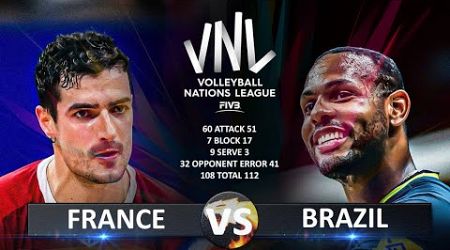 Brazil vs France | Men&#39;s VNL 2024