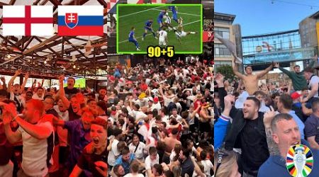 England Fans Crazy Fan Reactions To Jude Bellingham&#39;s Last Minute Bicycle Kick Goal Against Slovakia