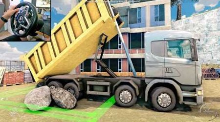 Scania G 440 Dump Truck and Wheel Loader - Truck &amp; Logistics Simulator Steering Wheel Gameplay