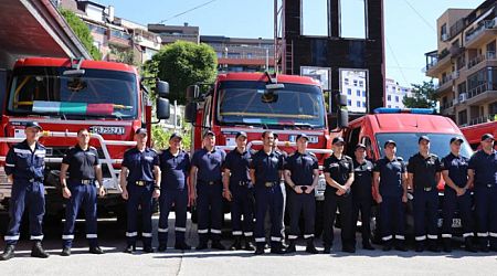 People in northern Greece thank Bulgarian fire-fighters for their help