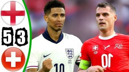 England vs Switzerland 5-3 - All Goals &amp; Highlights - euro 2024