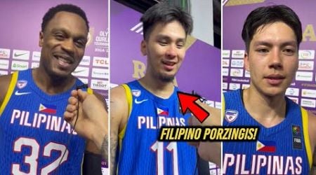 Justin Brownlee, Kai Sotto &amp; Ramos Interview After Gilas Pilipinas First Win vs. Latvia in FIBA OQT!