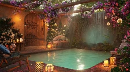 Enchanted Hidden Garden Oasis Ambience - Relaxing Waterfall &amp; Stream Sounds for Ultimate Relaxation