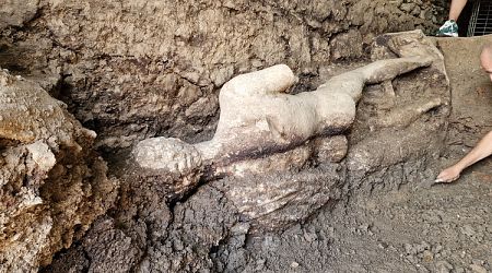 Large Marble Statue of Deity Discovered in Ancient City of Heraclea Sintica near Petrich