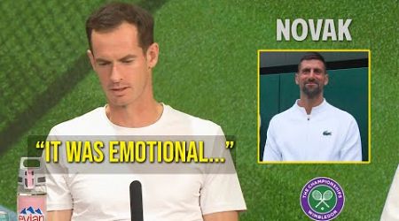 Andy Murray on Last Match &quot;It was great having NOVAK there...&quot; - Wimbledon 2024