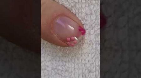 Pink Floral French Nail Art | #nails