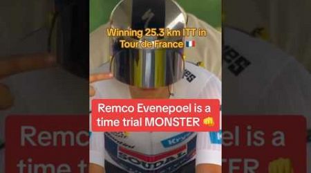 REMCO Evenepoel beats POGACAR in 1st time trial Tour de France! #shorts