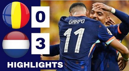 Netherlands vs Romania (3-0) HIGHLIGHTS &amp; ALL GOALS | EURO 2024 | Gakpo Goal, Malen Goal.