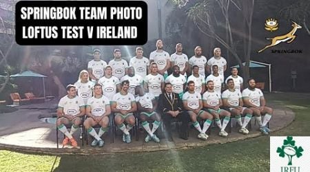 SPRINGBOKS: Team photo vs Ireland (first test) at Loftus Versfeld