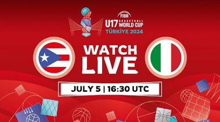 Quarter-Finals | Puerto Rico v Italy | Full Basketball Game | FIBA U17 Basketball World Cup 2024