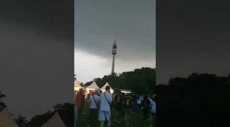Germany vs Denmark. Public viewing lightning and thunderstorm #Germany #Euro2024 #Dortmund #gerden