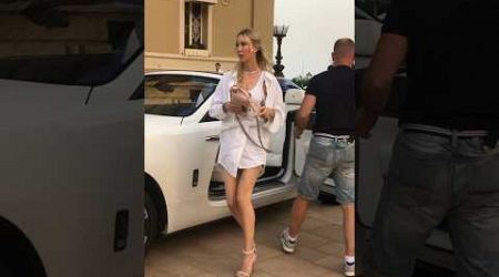 Billionaire blonde lady boss getting out of her Rolls Royce #billionaire #monaco #luxury #lifestyle