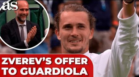 All the CENTRE COURT of WIMBLEDON laughs: ZVEREV&#39;S offer to GUARDIOLA steals the show!