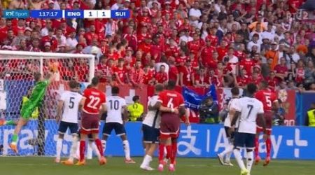 Xherdan Shaqiri almost scored INSANE Goal from a corner, England vs Switzerland (6-4) Highlights