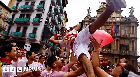 Watch: Thousands celebrate start of San Fermin festival, Pamplona