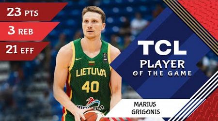 Marius Grigonis (23 PTS) | TCL Player Of The Game | ITA vs LTU | FIBA OQT 2024 Puerto Rico