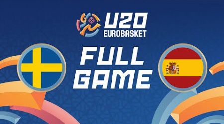 Group Phase | Sweden v Spain | Full Basketball Game | FIBA U20 Women&#39;s EuroBasket 2024