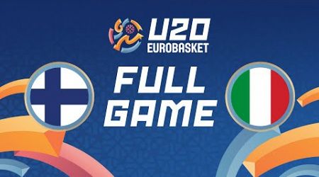 Group Phase | Finland v Italy | Full Basketball Game | FIBA U20 Women&#39;s EuroBasket 2024