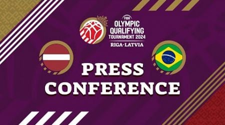 Latvia v Brazil - Press Conference | FIBA Olympic Qualifying Tournament 2024 - Latvia