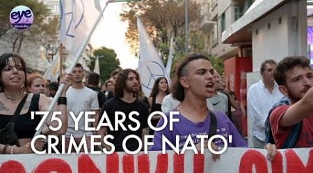 Protesters burn NATO, US flags in Greece, demand end to wars on NATO&#39;s 75th anniversary