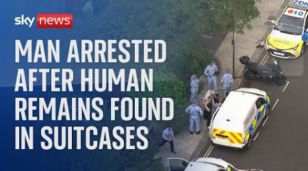 Man arrested in London in connection with human remains found in suitcases in Bristol