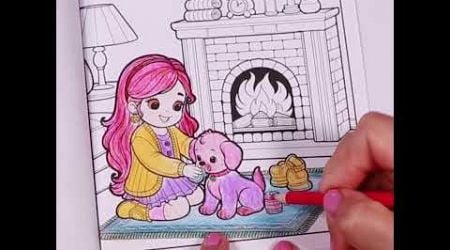 Fun Coloring For Kids | Happy Kids &amp; Cute Pets | Kids Coloring Page by Lily Grace #kidscolouringfun