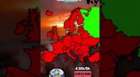 Is your country bigger than Denmark? #europe #mapping #geography #shorts