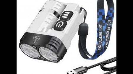 Boruit New U6 Mini Torch Magnetic Flashlight Waterproof Rechargeable Multi-Function Led Flash Light