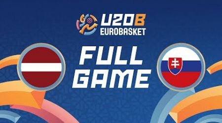 Group Phase | Latvia v Slovakia | Full Basketball Game | FIBA U20 EuroBasket 2024 Division B