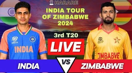 IND vs ZIM 3rd T20 Live Cricket Match Today | India vs Zimbabwe 3rd T20 Live Score &amp; Commentary #t20