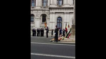The king of Belgium lays wreath at the cenotaph london