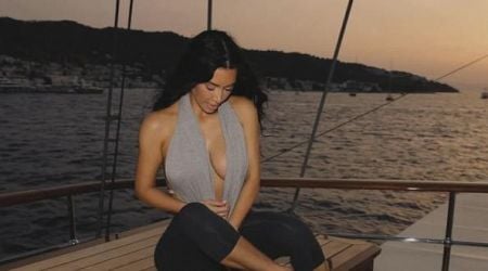 Kim Kardashian uploaded photos from her holiday in Greece - Aboard Jeff Bezos' superyacht